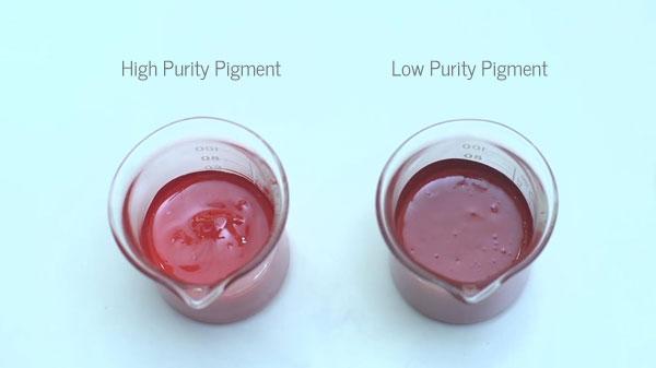 High Purity Pigment vs Low Quality Pigment